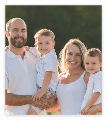 Brenda & Alisha, Belleville Denturists Brendan and Alisha of Belleville Denture Clinic and their family
